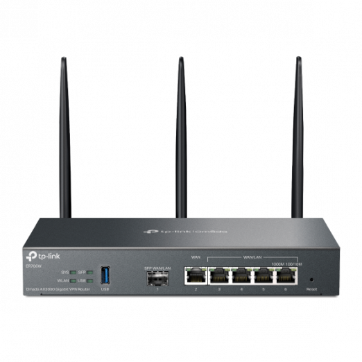 VPN‑маршрутизатор Omada с гигабитными портами и поддержкой Wi‑Fi AX3000-1