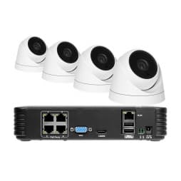 Комплект 4 купольные IP камеры POE 720P + 1 NVR POE