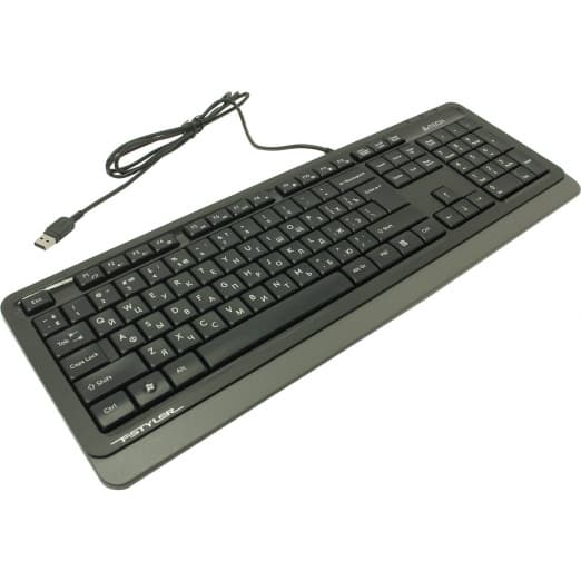 A4Tech FK10 USB simli klaviatura o‘yinchilar va ofis foydalanuvchilari uchun qulay va ishonchli variantdir-1