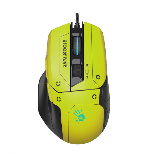 Bloody W70MAX PUNK YELLOW USB simli o‘yin sichqoncha-1