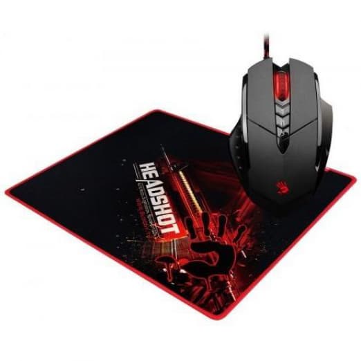 Bloody V7M71 RGB-Black USB simli o‘yin sichqonchasi va kovrik-1