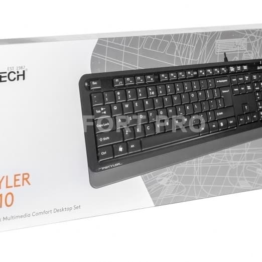 A4-Tech F1010 - USB Проводной комплект мышки и клавиатуры (BLACK+GREY)-2