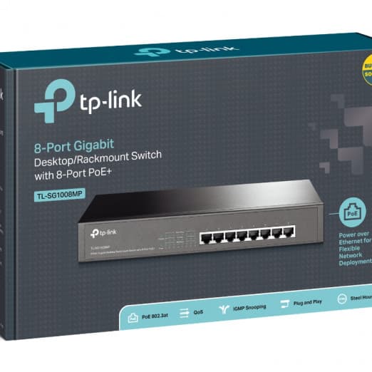 Гигабитный PoE Коммутатор TP-Link TL-SG1008MP (8-портовый switch)-4