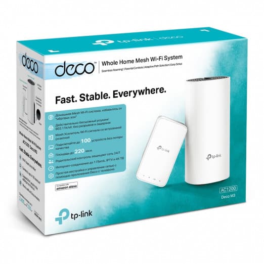 TP-Link Deco M3/AC1200 (2-Pack) Усилитель Wi-Fi сигнала, Точка доступа-2