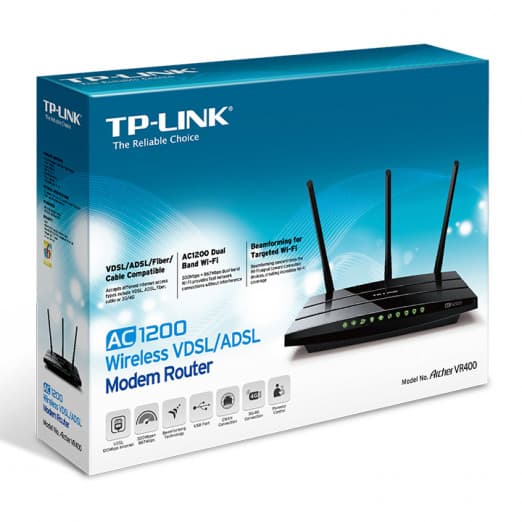 Simsiz Router TP-Link Archer VR400 (AC1200) VDSL/ADSL USB, WAN/LAN Modem-5