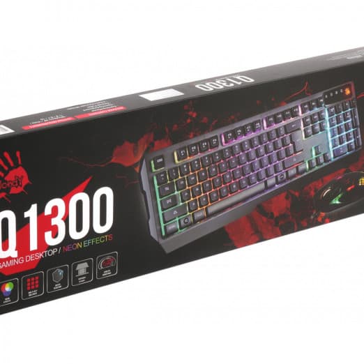 Bloody Q1300 ILLUMINATE - USB Проводной игровой комплект мышки и клавиатуры-3