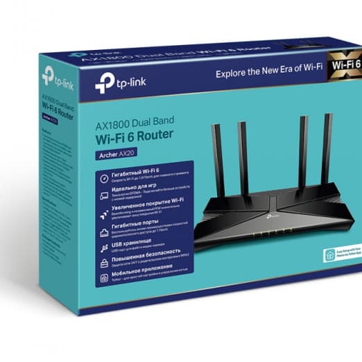 Роутер Wi-Fi Wan/Lan TP-Link Archer AX20-4