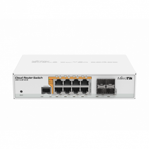 Коммутатор PoE MikroTik CRS112-8P-4S-IN-1