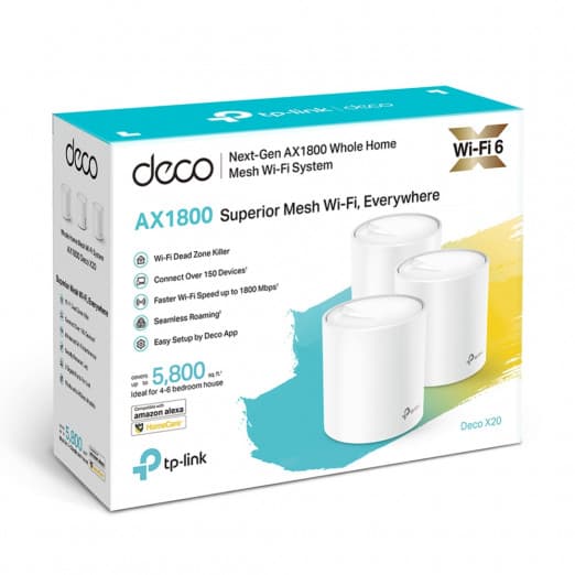 TP-Link Deco X20 (3-pack)/AX1800 Uy uchun Mesh Wi-Fi tizimi-4