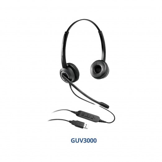 Grandstream GUV3000 USB-гарнитура, наушники для IP-телефона, ноутбука, компьютера-1