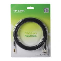 TP-Link TL-ANT24PT3 – bu 3 metr uzunlikdagi RP-SMA shtekkerli antena kabeli
