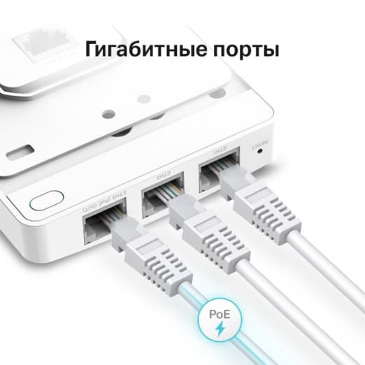 Встраиваемая в стену гигабитная точка доступа Wi‑Fi с MU‑MIMО TP-Link EAP235-Wall AC1200-2
