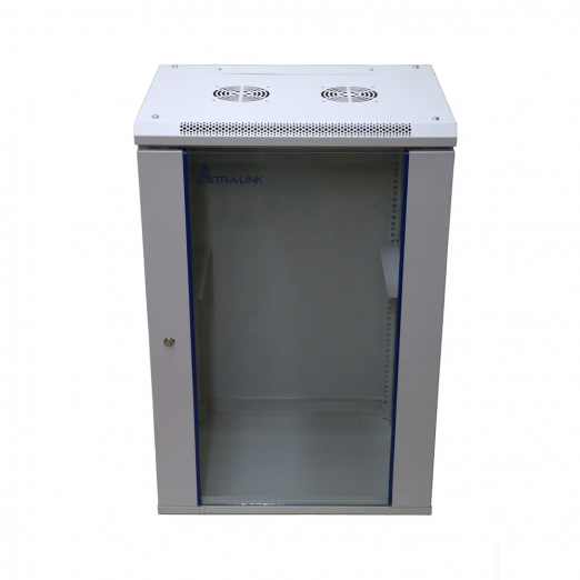 Шкаф настенный, 15U 600*450mm СТЕКЛО-2