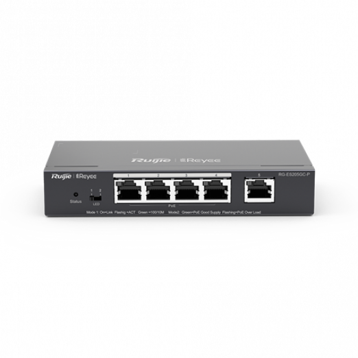 Ruijie RG-ES205GC-P 5-portli gigabitli smart PoE kommutatori bulutli boshqaruv bilan-1