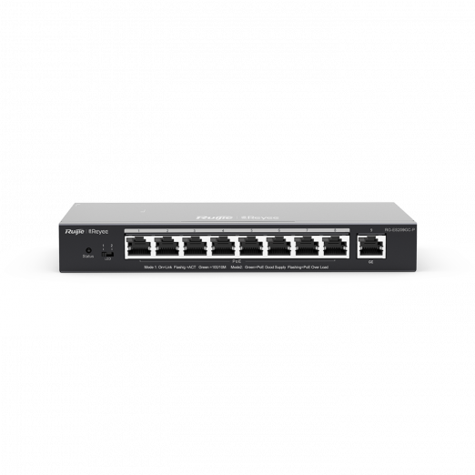 Ruijie RG-ES209GC-P 9-portli gigabitli smart-kommutator PoE bilan bulutli boshqaruv-1