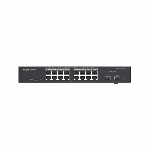 Ruijie RG-ES218GC-P 18-portli gigabit smart kommutatori PoE va bulutli boshqaruv-1