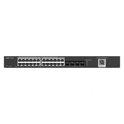  Ruijie RG-NBS3100-24GT4SFP 28-portli gigabitli kommutator, PoE funksiyasiz, boshqariladigan bulut orqali