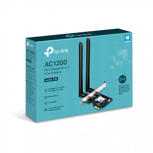 Ikki diapazonli simsiz PCI Express-adapter Bluetooth 4.2 qo'llab-quvvatlovi bilan TP-Link Archer T5E/AC1200-2