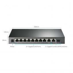 Easy Smart 10-portli gigabitli kommutator 8 PoE port bilan TP-Link TL-SG1210MPE