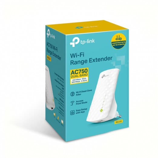 Wi-Fi Signal Booster TP-Link RE220/AC750-4