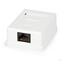Розетка 1хRJ45, Socket RJ45, 1 port, UTP, 6 cat