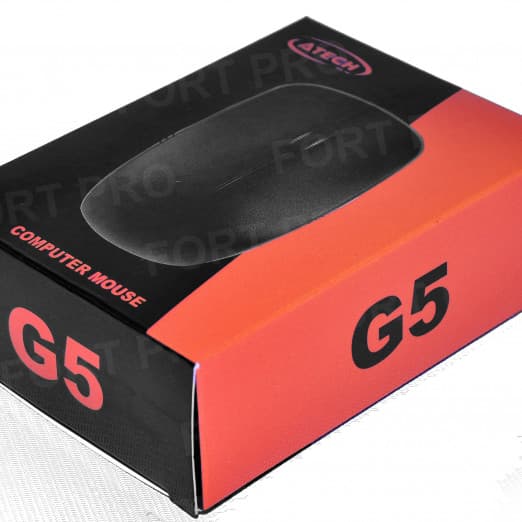 A-Tech G5 - USB simsiz sichqoncha (Qora)-5