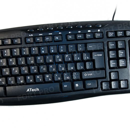 USB Проводная клавиатура A-Tech K232 Black-1