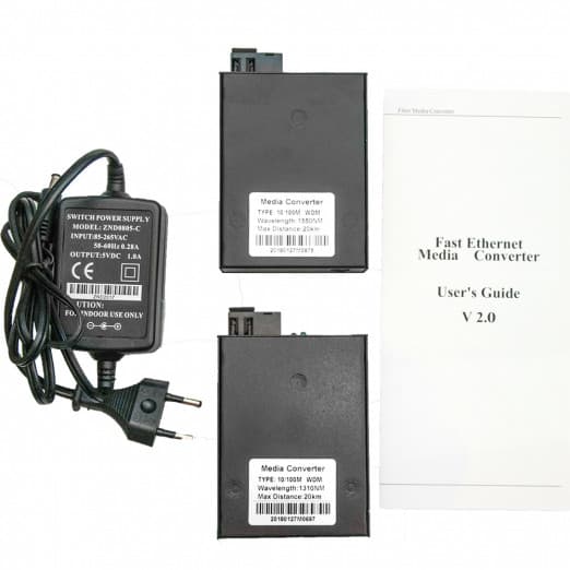 Медиаконвертер FP-1F1T-A20 / B20 100M WDM 1310 /1550-2