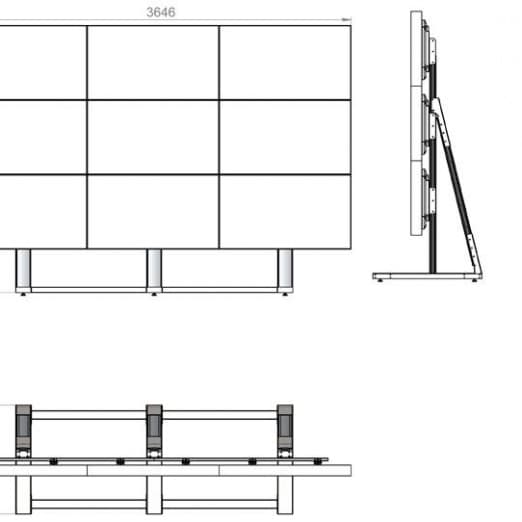 Видеостена LCD FP-3x3 49&quot; диагональ-3