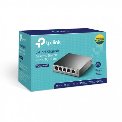 Коммутатор TP-Link TL-SG1005P 5-портовый (Switch)-5
