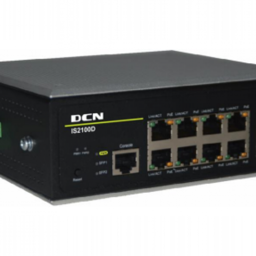 DCN S2100D-2GF8GT-P(R2) Коммутатор рельса DIN промышленной серии (8-портов Switch)-1