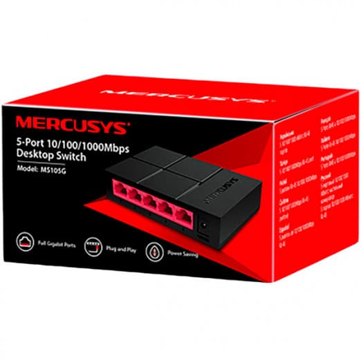Коммутатор Mercusys MS105G 5-портовый-4