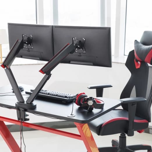 Кронштейн для двух мониторов с пружинным креплением Pro Gaming LDT39-C024-20