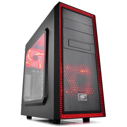 Кейс DeepCool TESSERACT SW-RD Red-Black-1