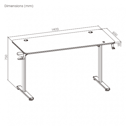 Компьютерный игровой стол, GAMING DESK GMD08-4-8