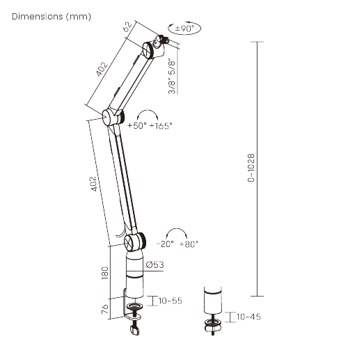 Микрофонная стойка, MICROPHONE STAND MDS20-1L-2