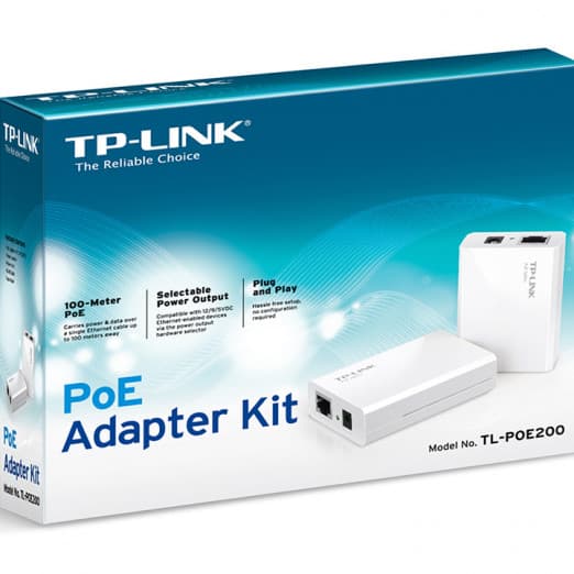 Инжекторный адаптер PoE TP-Link TL-PoE200 (PoE-инжектор+сплиттер)-3