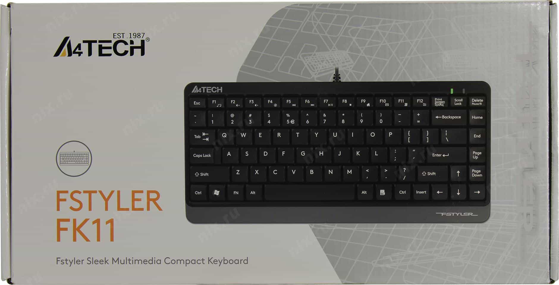 A4Tech FK11 USB Проводная клавиатура Black-2