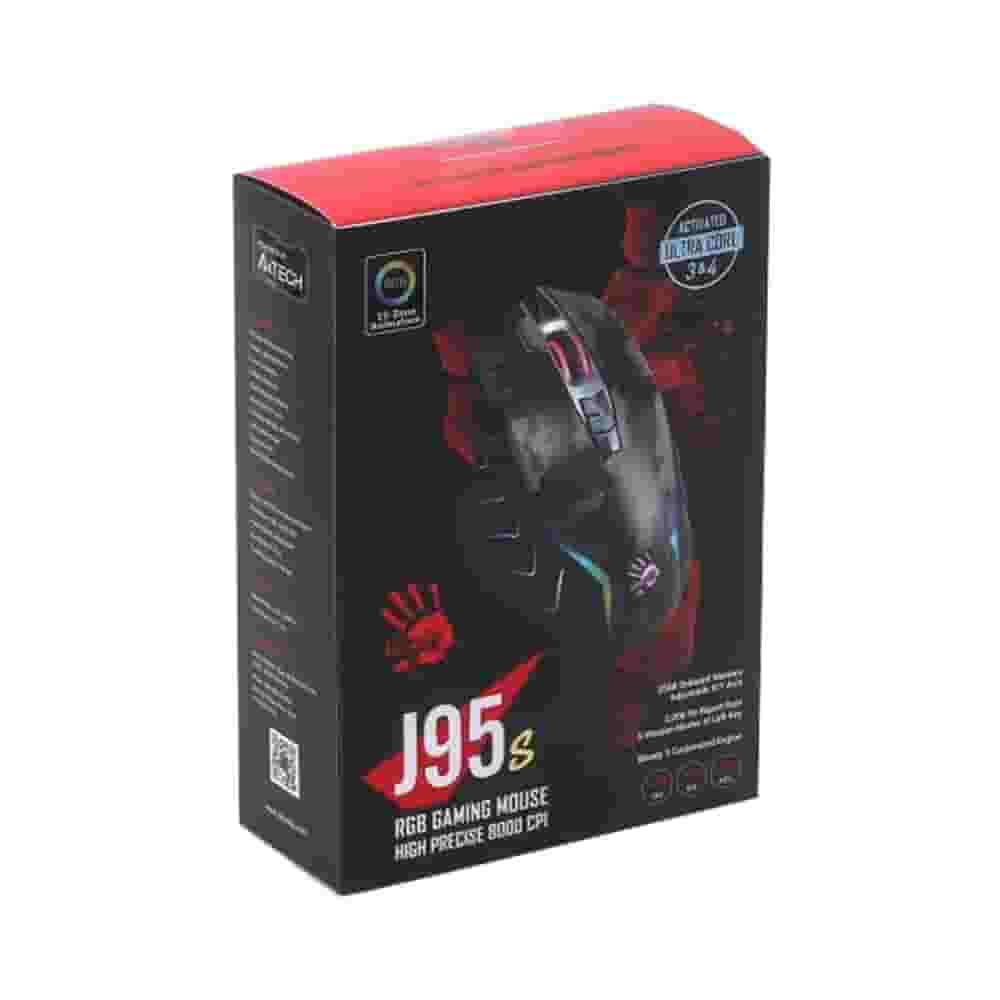 Bloody J95S RGB-Black USB Проводная игровая мышь-2