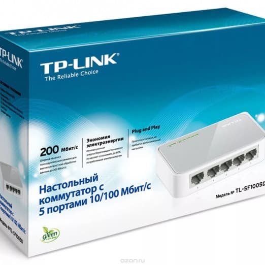 Мини коммутатор TP-Link TL-SF1005D 5-портов (Switch)-4