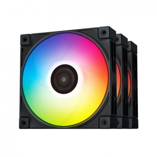 Корпусный вентилятор с RGB-освещением DeepCool FC 120 BLACK-1