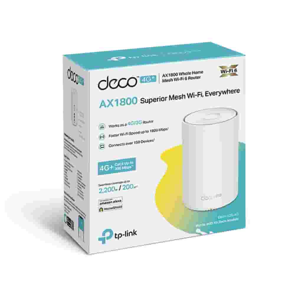 Tp-Link Deco X20-4G (1-pack) AX1800 Домашняя Mesh Wi‑Fi система с поддержкой 4G+-4