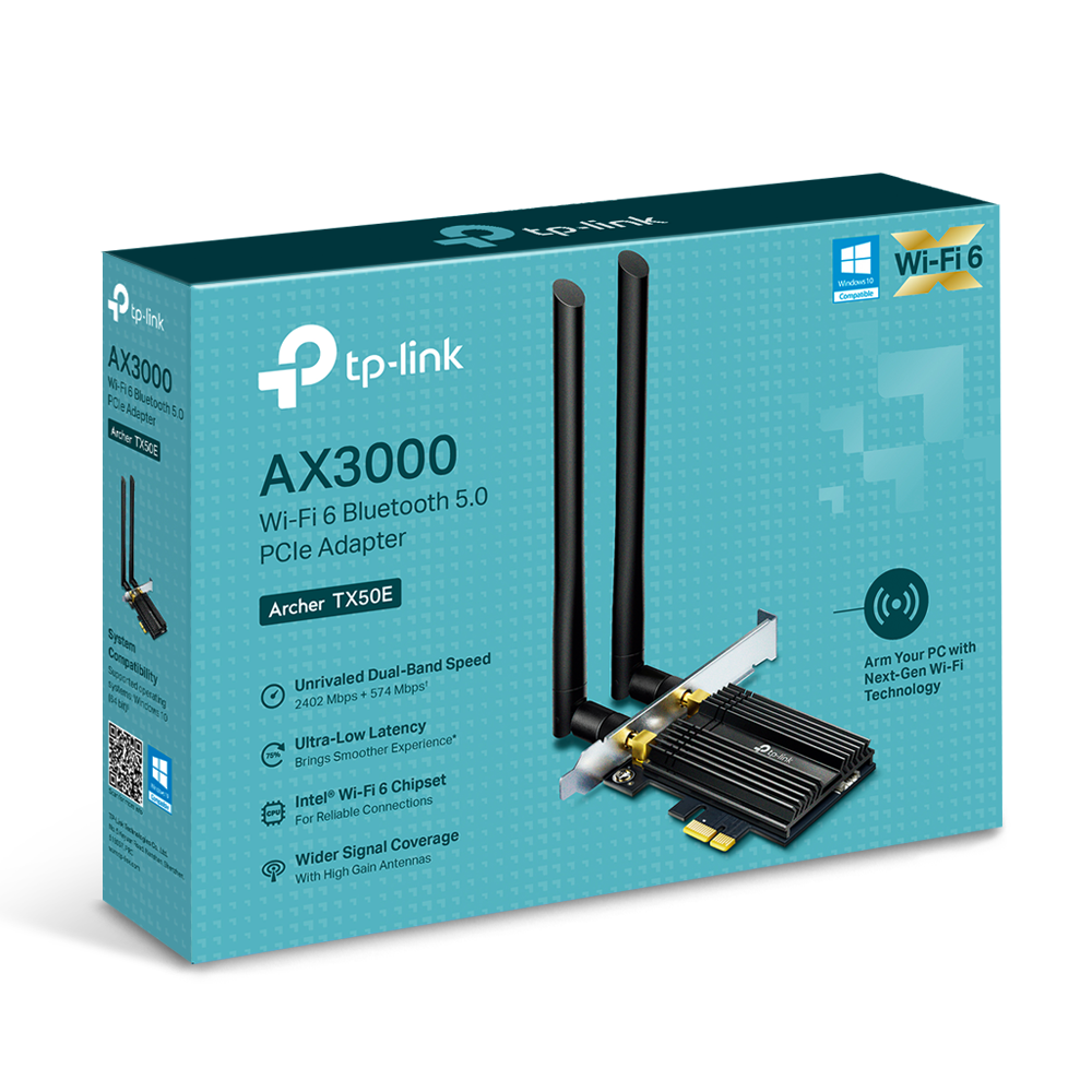 TP-Link Archer TX55E/AX3000 Двухдиапазонный беспроводной PCI Express-адаптер Wi-Fi 6 с поддержкой Bluetooth 5.0-2