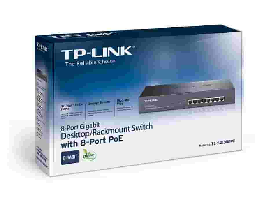 Коммутатор TP-LINK TL-SG1008PE 8-портовый (Switch)-2