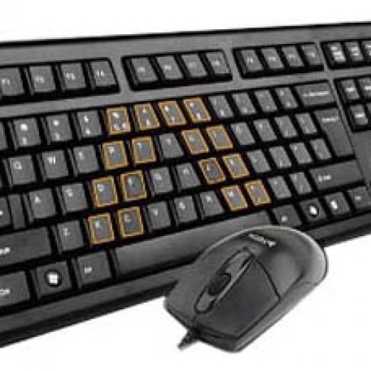 USB Проводной комплект клавиатуры и мыши A4-Tech KRS-8572-1