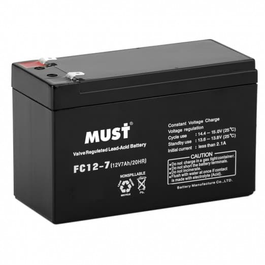 Must FC12-7 Аккумулятор герметичный свинцово-кислотный 12V7AH Battery-1