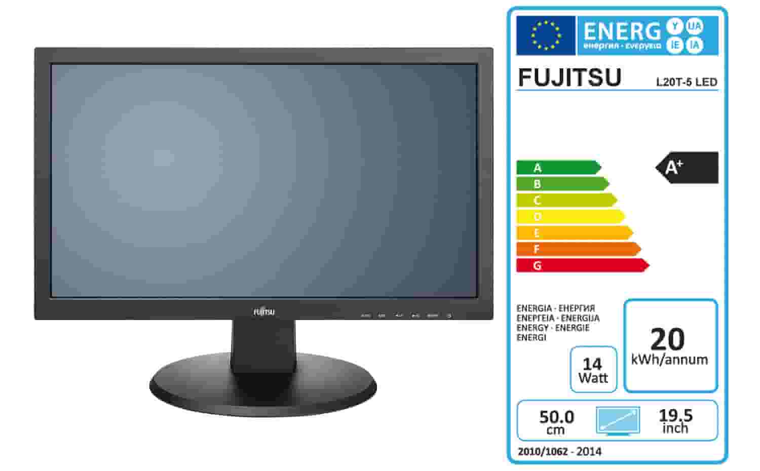 Монитор Fujitsu DISPLAY E22-8 TS Pro, EU  IPS Wide (S26361-K1603-V160)-2