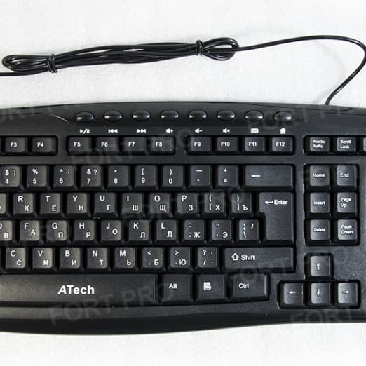 USB Проводная клавиатура A-Tech K232 Black-3