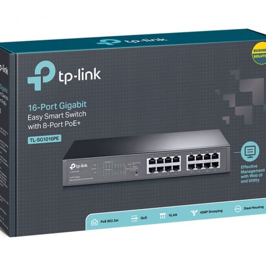 Коммутатор TP-Link TL-SG1016PE 16-портовый (Switch)-4