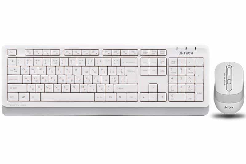 A4-Tech FG1010 (White+Grey) - USB Беспроводной комплект мышки и клавиатуры-2
